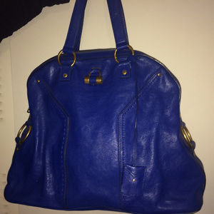 Blue YSL Muse bag